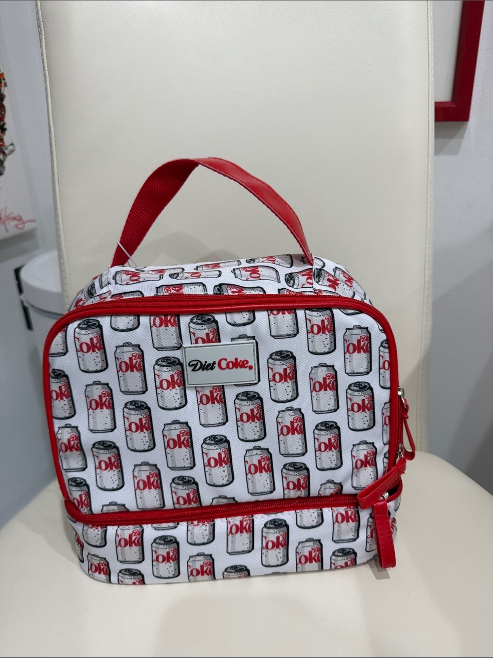 Red & White "Diet Coke" Logo Insulated Lunch Tote Bag